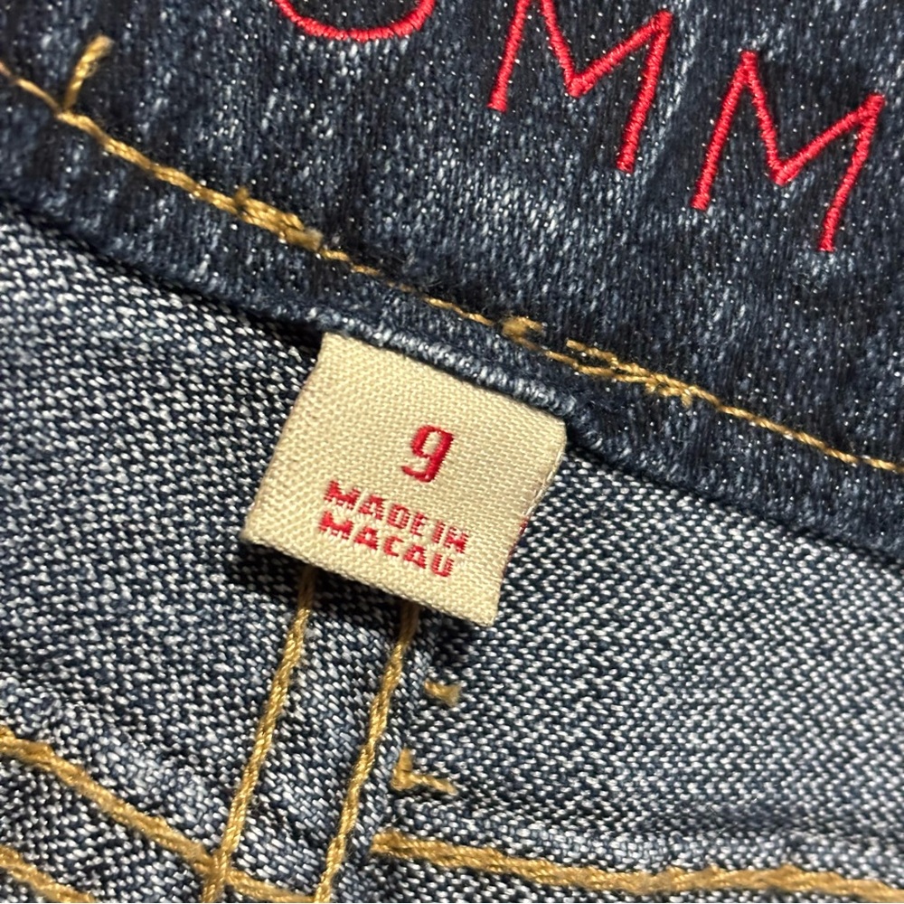 Vintage Y2K Mid-Rise Bootcut Flare Jeans Braided Faded Detail Juniors Size 9 - Picture 9 of 12